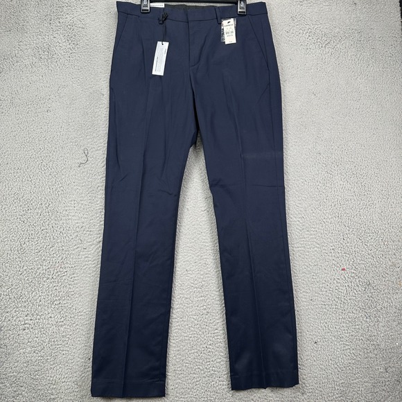 Express Photographer Pants Dress Mens 32X32 Blue Stretch Flat Front Slim Fit NEW